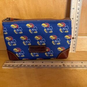 Dooney and Bourke NCAA KU Kansas Jayhawks Make up Case Accessory Cosmetic Bag